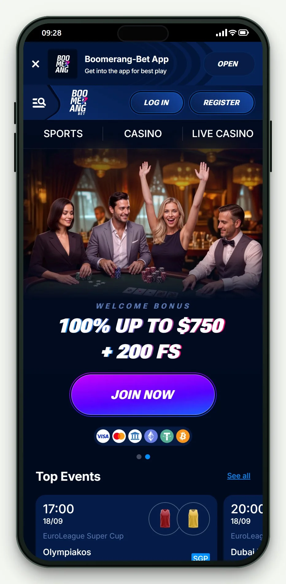 betting sites that accept zimpler: Boomerang Bet