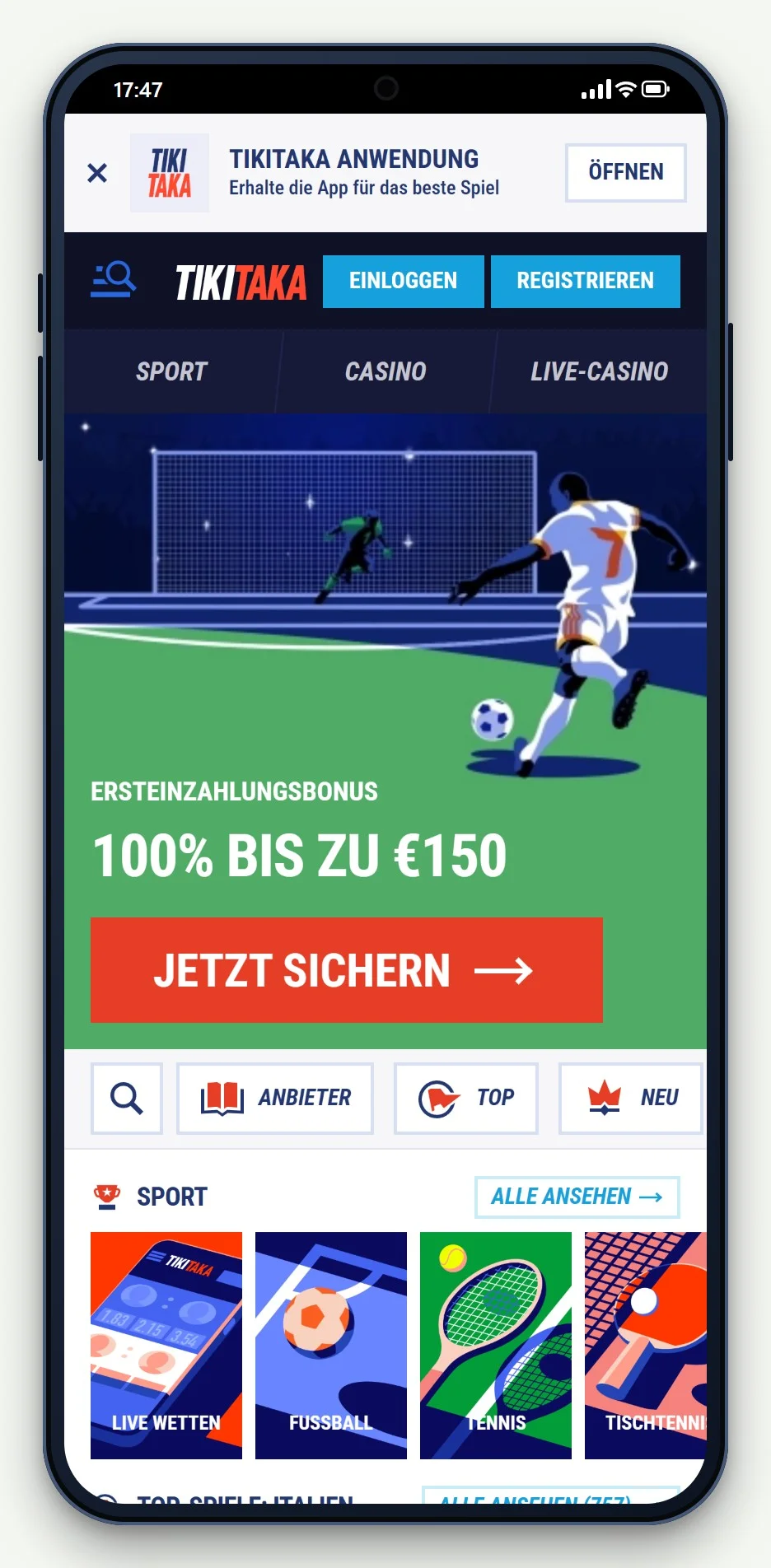 casino ohne deutsche lizenz zimpler: TikiTaka mobil