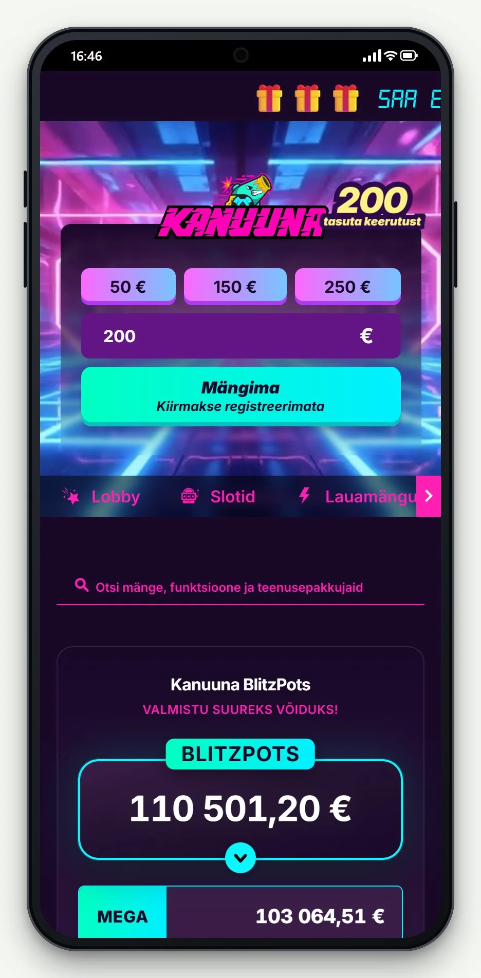 zimpler kontovaba kasiino: Kanuuna mobiilis