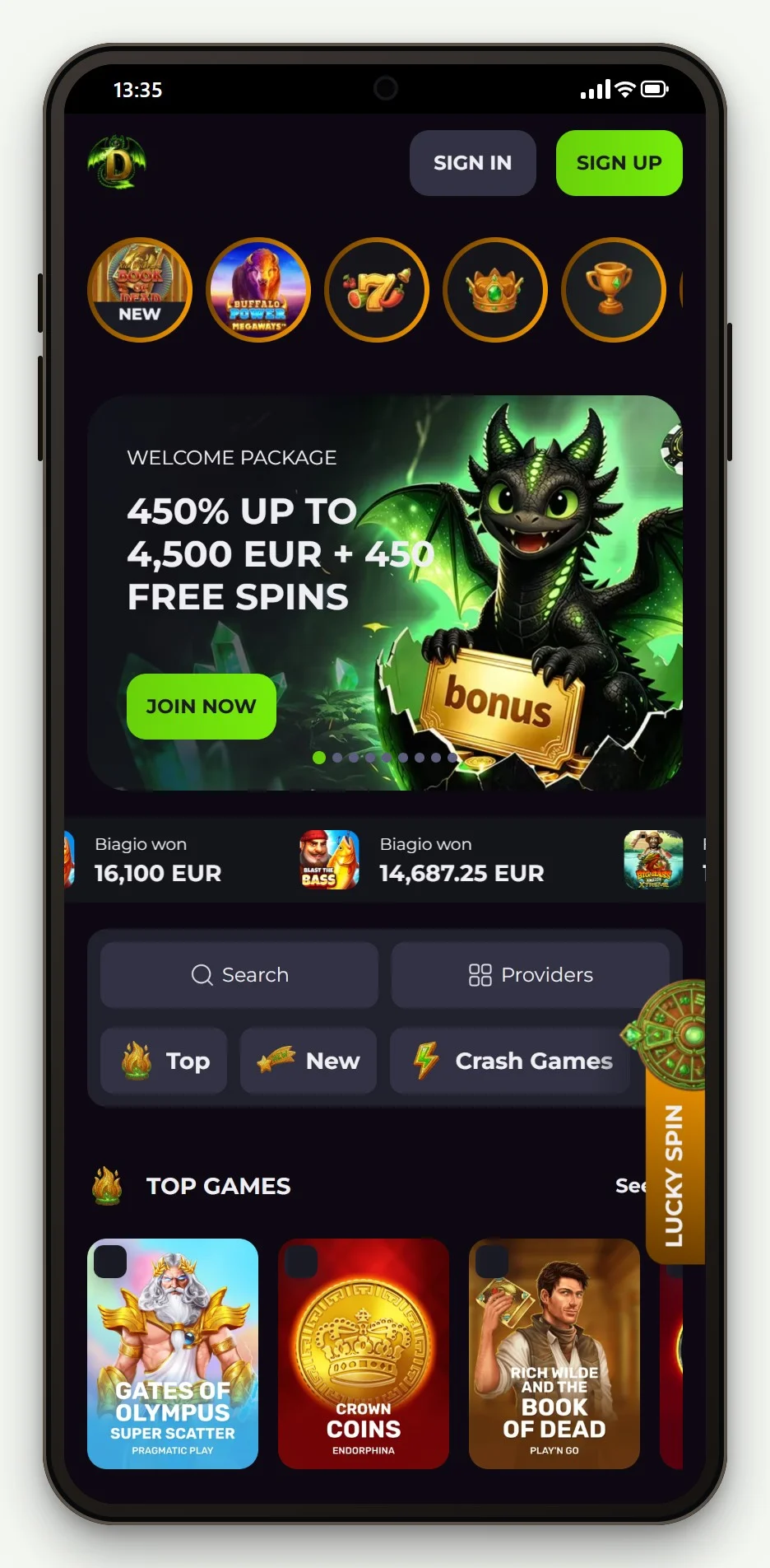 zimpler casino New Zealand: Drakaris on mobile