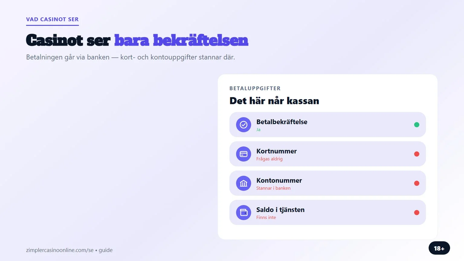 casino med zimpler: vad kassan aldrig får se vid betalning